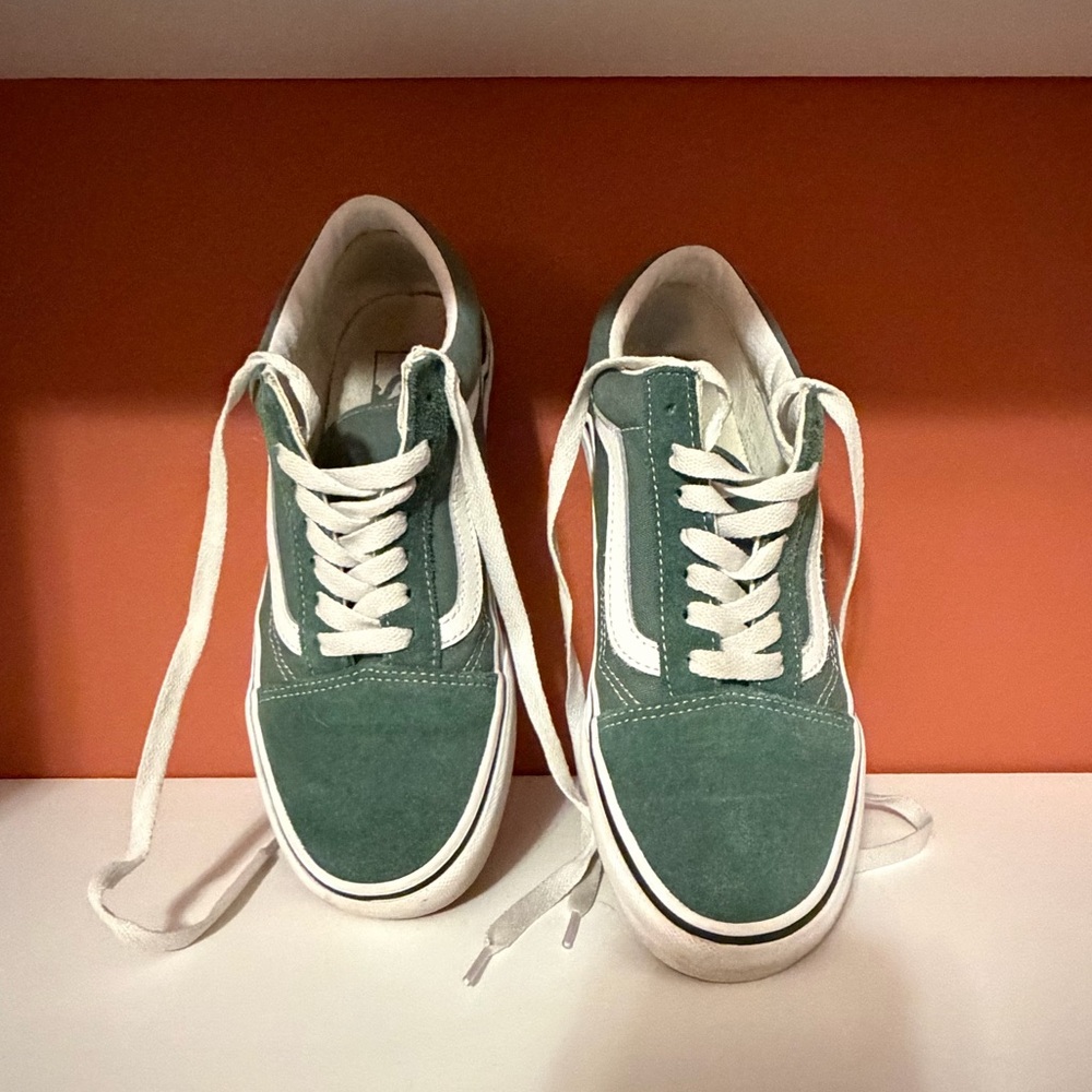 Green Suede and Canvas Vans